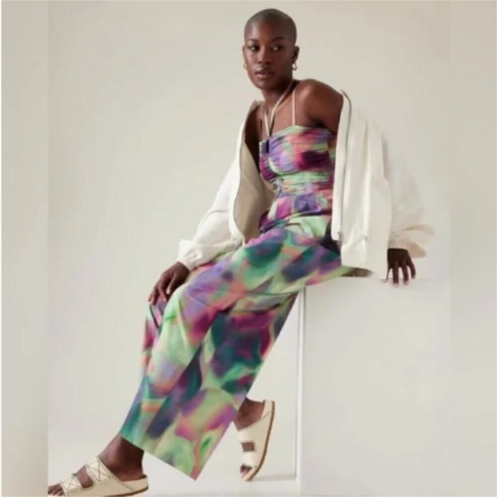 Athleta Alicia Keys Enlighten Multicolor Jumpsuit 18 - Picture 4 of 14